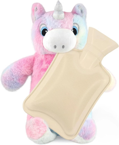 Unicorn hot water bottle with - unicorn,