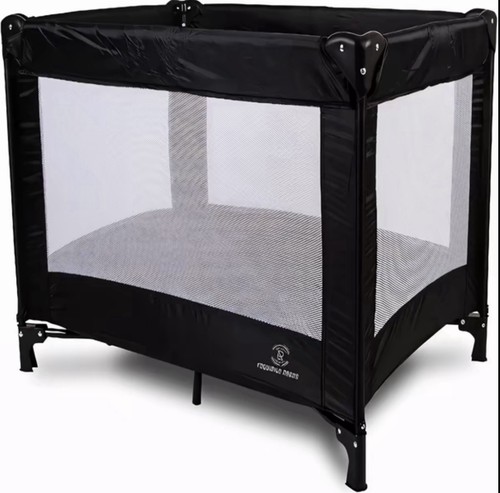 Travel cot black lightweight - black,