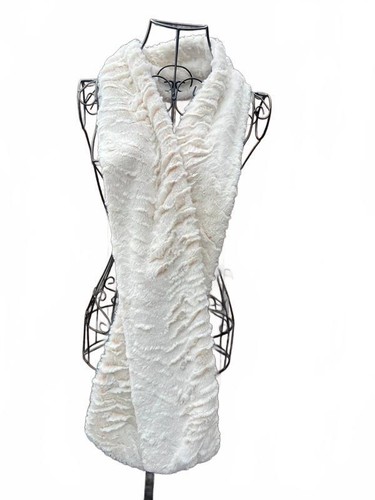 Ivory faux fur bridal stole - faux,