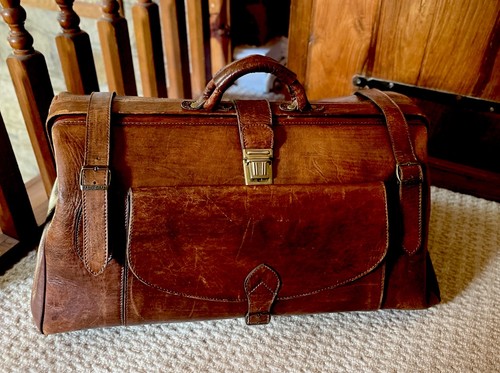 Medical brown leather vintage - leather,
