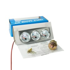 2'' 52mm Car Triple 3 Gauge Kit Water Temp+Volt Meter+Oil Pressure with Sensor