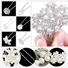 Diamante Floral Hair Pins Set