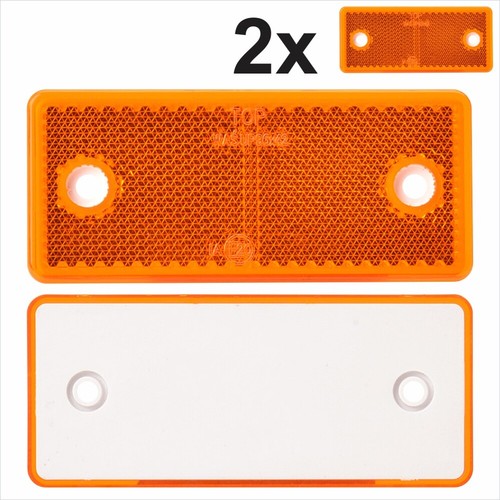 Amber orange oblong - 2x,