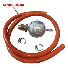 Propane Gas Regulator 30 Mbar Outlet Pressure for Barbecue 1M Hose  2 Clips Fits