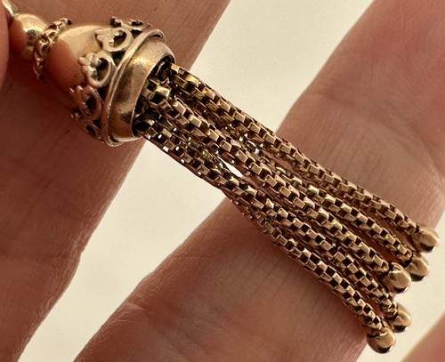 Antique 9ct gold - antique, tassel