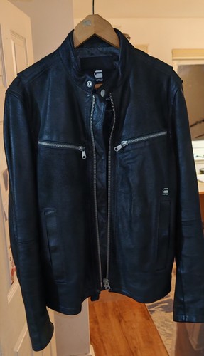 Star raw black leather - g-star,