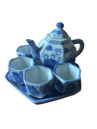 Vintage miniature chinese blue - vintage,
