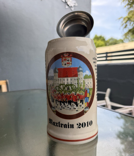 German ceramic beer stein - beer, with