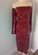 Zara Red Sequin Long Dress