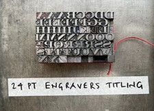24 Point Engravers Titling Letterpress Type Caps #51