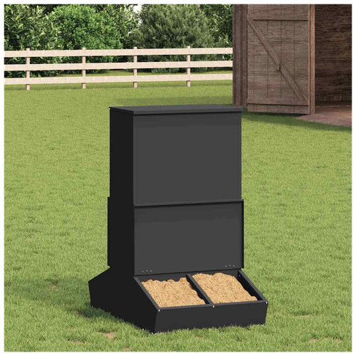 Pig feeder black - pig, cold-rolled