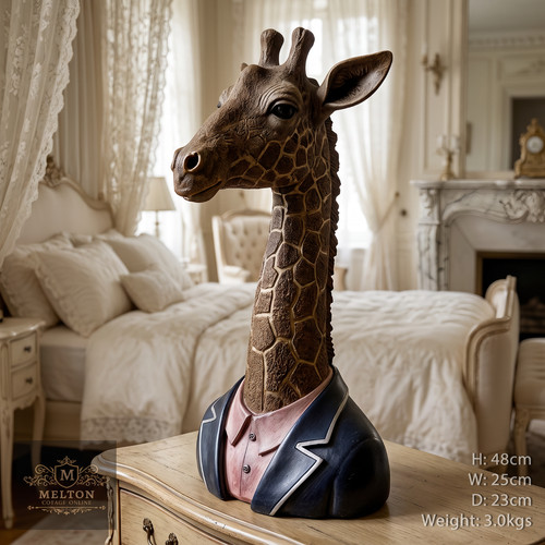Animal giraffe bust sculpture - animal,