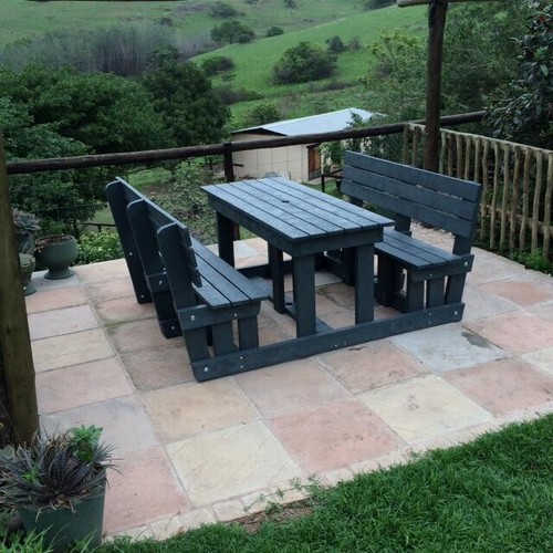 Recycled plastic walk bench - recycled,