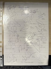Plymouth Argyle - Signed 2006/07 squad sheet on lined Paper
