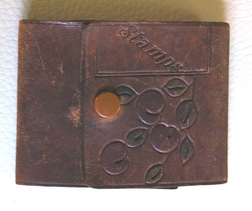 Vintage tooled leather pocket - vintage,