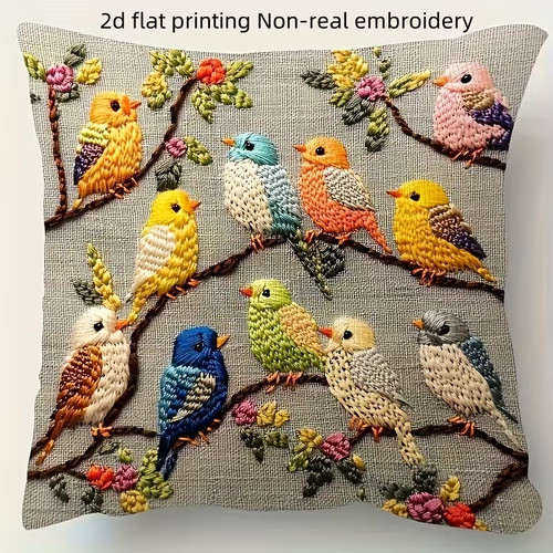 Birds a branch cushion - 2, on