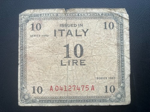 Vintage ww2 lire banknote - vintage,