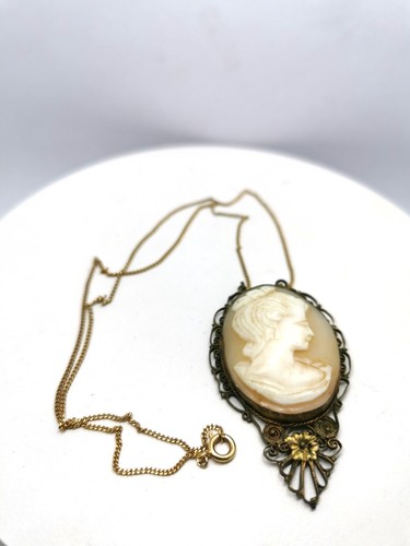Vintage hand carved - carved, cameo
