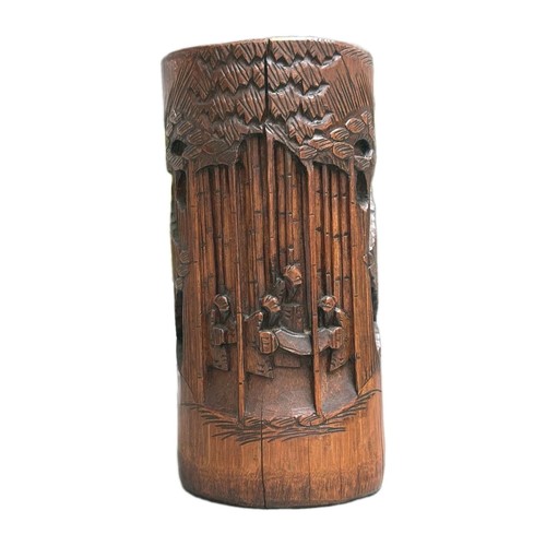 Antique chinese carved bamboo - carved,