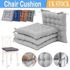 1/2/4X Chair Seat Pads Cushions Tie on Dining Garden Room Kitchen Patio Cushion 