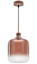 Vintage Rose Gold Glass Copper Shade Pendant Ceiling Light Chandelier M0201