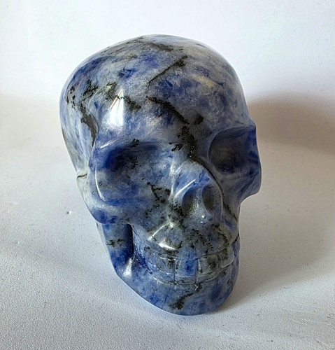 Dumortierite crystal skull - dumortierite,