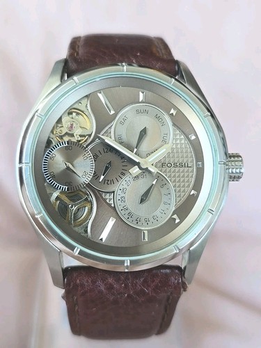 Mens stainless steel fossil - steel,