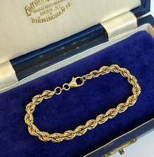 Ladies 9ct Gold Rope Bracelet