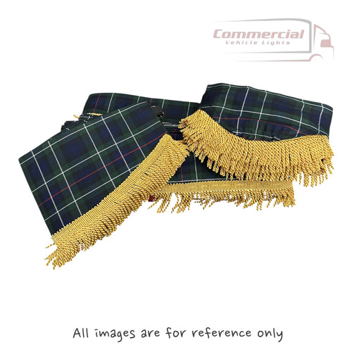 Green and navy - and, tartan