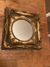 Antique 19th Century Gilt Gesso Wood Picture Frame With Mirror Insert