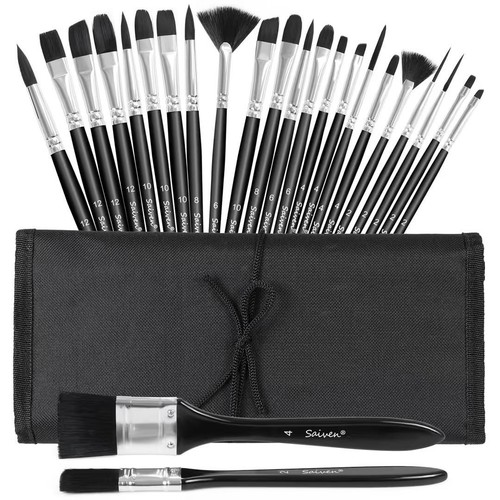 24pc artists paint - 24pc, brushes
