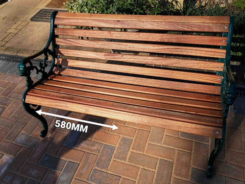 Rounded sapele hardwood bench - hardwood,