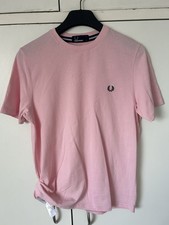 Fred Perry Baby Pink Round Neck T-shirt Size Youth Large