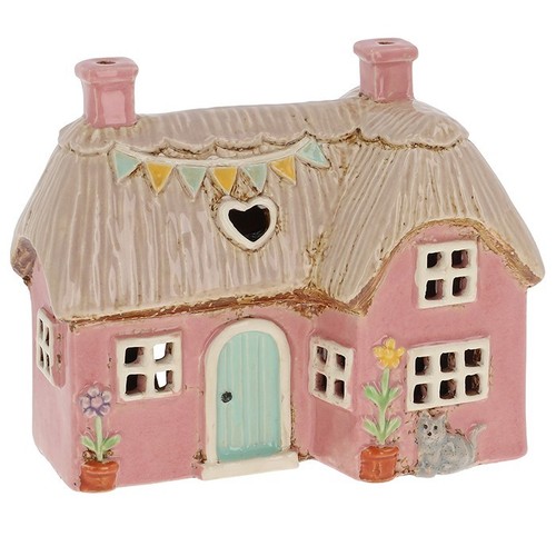 Village pottery tea light - pottery,