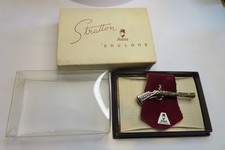 Pistol Pin/tie pin. Stratton, England  1970's. Original box & sleeve. 55mm long.