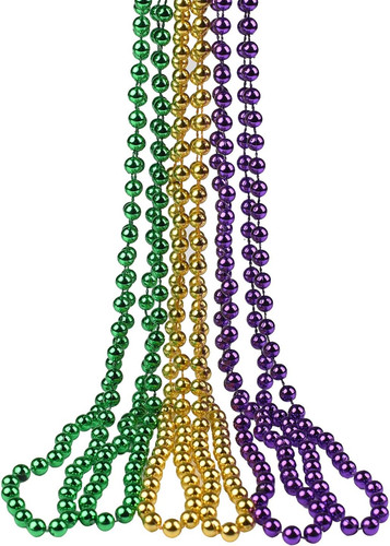 Mardi gras beads necklace - gras,