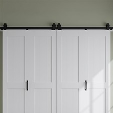 Sliding Door Track Barn Door Hardware Set Kit Modern Style Single/Double Door UK