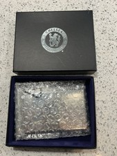 CHELSEA F.C. CHROME PLATED BUSINESS CARD HOLDER, Still in box, unused