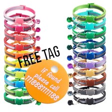 Breakaway Reflective Cat Collar Tag Safety Release Kitten Quick Release Phone