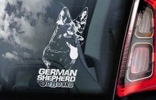 German Shepherd on Board, Car Window Sticker, GSD Dog Sign Pet Gift V02