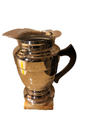 Vintage Ribbed Chrome Pitcher
