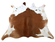 New Cow Hide Rug Natural Cowhide Skin Hairon Leather Rug (48" x 56")
