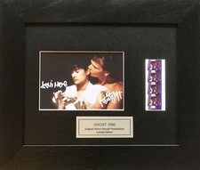Ghost DEMI MOORE, PATRICK SWAYZE Signed Repro + Original 35mm Film Cell with COA