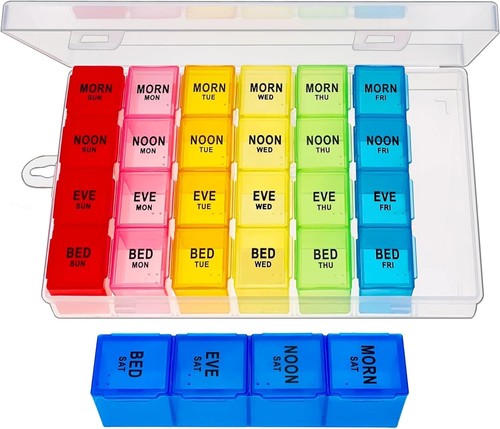 Day pill organizer times - 7-day, 4