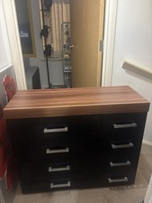 wide Black & Walnut 4+4 Drawer