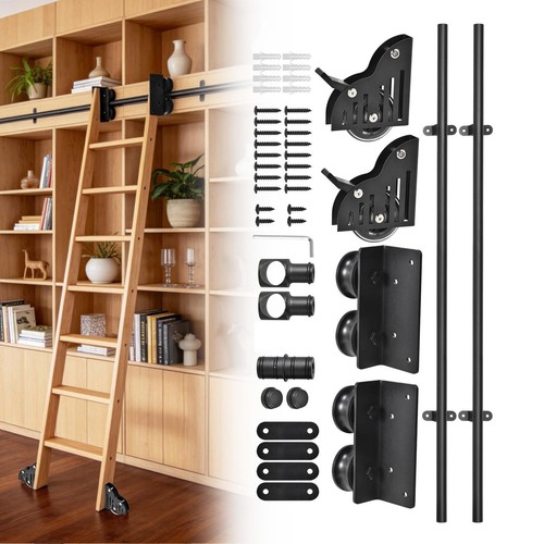 Rolling library ladder - rolling,