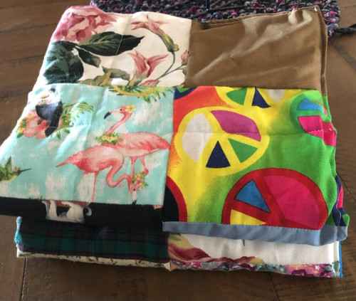 Two small granny squares - two,