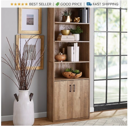 Traditional shelf bookcase - 5,