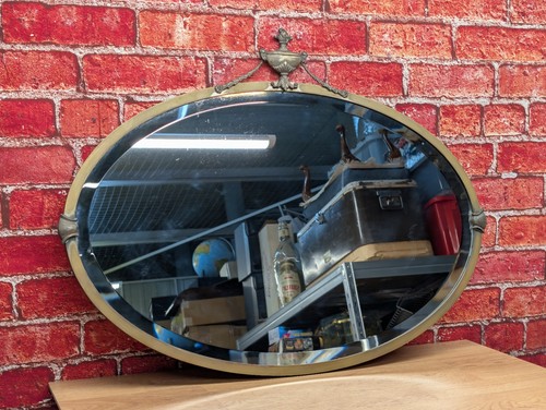 Vintage large oval bevelled - large,