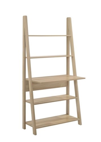 Oak ladder desk - desk, bookcase
